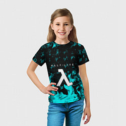 Футболка детская Half life fire x portal game, цвет: 3D-принт — фото 2