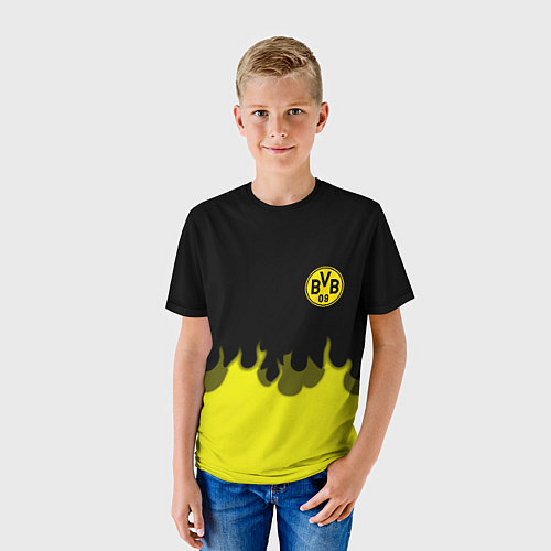 Детская футболка Borussia fire fc / 3D-принт – фото 3