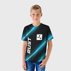 Футболка детская Rust неоновые лампы, цвет: 3D-принт — фото 2