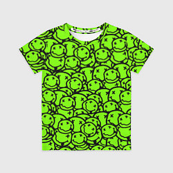 Футболка детская Nirvana green logo smile, цвет: 3D-принт