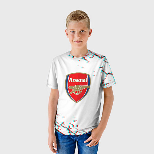 Детская футболка Arsenal fc текстура / 3D-принт – фото 3