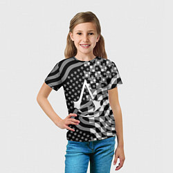 Футболка детская Assassins Creed logo game usa, цвет: 3D-принт — фото 2