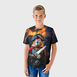 Футболка детская Капибара - король пиратов, цвет: 3D-принт — фото 2