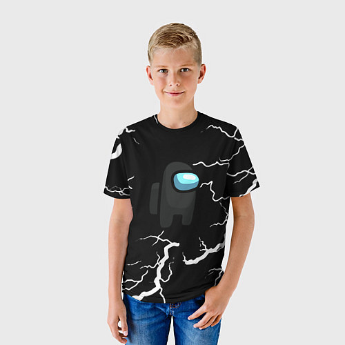 Детская футболка Among us storm black / 3D-принт – фото 3