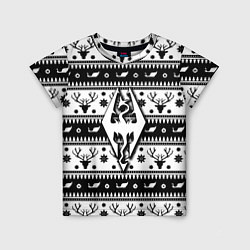 Футболка детская The Elder Scrolls winter deer pattern, цвет: 3D-принт