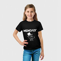 Футболка детская Мемолог профессия, цвет: 3D-принт — фото 2