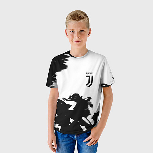 Детская футболка Juventus smoke black fire / 3D-принт – фото 3