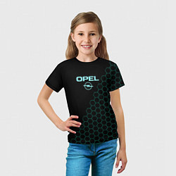 Футболка детская Opel чёрный мозаика, цвет: 3D-принт — фото 2