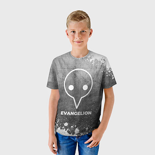 Детская футболка Evangelion - grey gradient / 3D-принт – фото 3