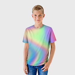 Футболка детская Бензиновый градиент, цвет: 3D-принт — фото 2