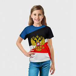 Футболка детская Спортивная геометрия герб, цвет: 3D-принт — фото 2