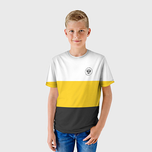 Детская футболка Сокрушу пред ним врагов его герб черный / 3D-принт – фото 3