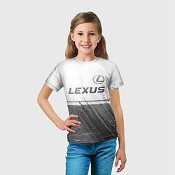 Футболка детская Lexus - white gradient посередине, цвет: 3D-принт — фото 2