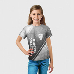 Футболка детская Atletico Madrid - grey gradient вертикально, цвет: 3D-принт — фото 2