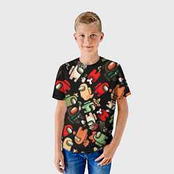 Футболка детская Персонажи Among us, цвет: 3D-принт — фото 2