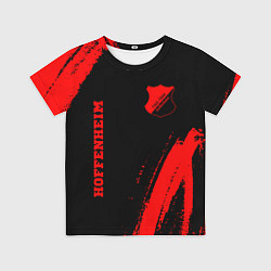 Футболка детская Hoffenheim - red gradient вертикально, цвет: 3D-принт