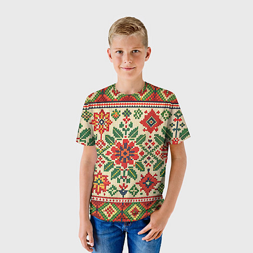 Детская футболка Славянский узор и орнамент / 3D-принт – фото 3