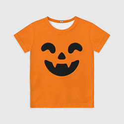 Футболка детская Весёлая тыква верх, цвет: 3D-принт