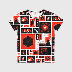 Футболка детская Dungeons and dragons pattern, цвет: 3D-принт