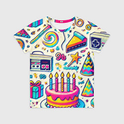 Футболка детская Праздник 90х игры сладости и ностальгия, цвет: 3D-принт