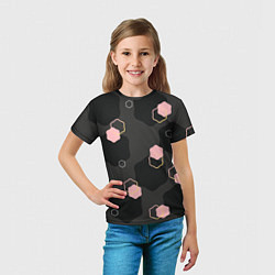 Футболка детская Геометрия на темном фоне, цвет: 3D-принт — фото 2