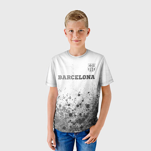 Детская футболка Barcelona - white gradient посередине / 3D-принт – фото 3