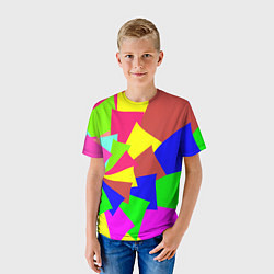 Футболка детская Разноцветная мозаика, цвет: 3D-принт — фото 2