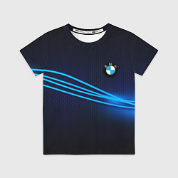 Футболка детская BMW line blue, цвет: 3D-принт