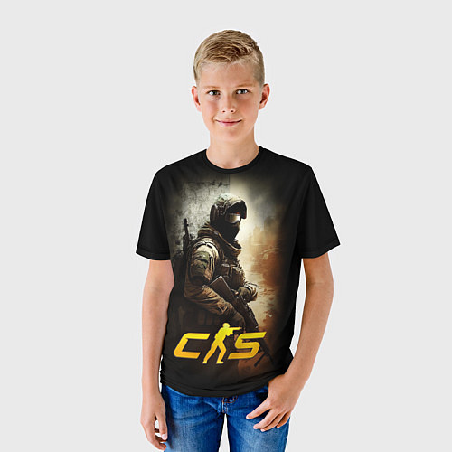 Детская футболка CS спецназовец / 3D-принт – фото 3