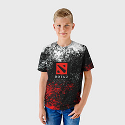 Футболка детская Dota 2 брызги красок, цвет: 3D-принт — фото 2