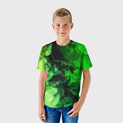 Футболка детская Ядовитый зеленый дым, цвет: 3D-принт — фото 2