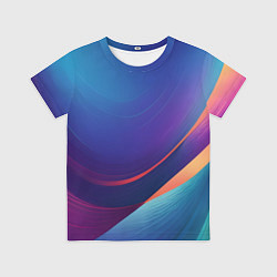 Футболка детская Красивый градиент абстракция, цвет: 3D-принт