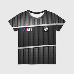 Футболка детская BMW металлическая сетка, цвет: 3D-принт