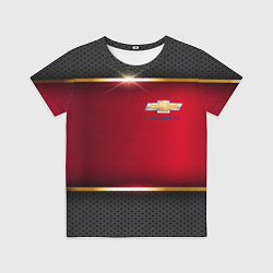 Футболка детская Chevrolet metal auto, цвет: 3D-принт