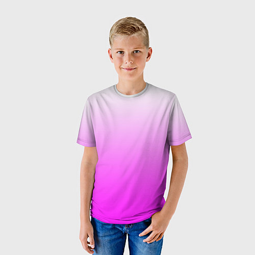 Детская футболка Gradient color pink / 3D-принт – фото 3