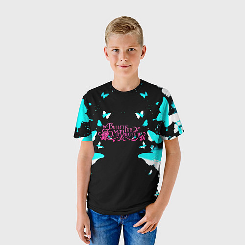 Детская футболка Bullet for my valentine бабочки / 3D-принт – фото 3