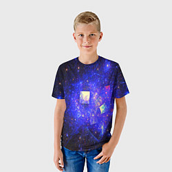 Футболка детская Космическая абстракция звезды, цвет: 3D-принт — фото 2
