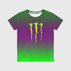 Футболка детская Monster energy gradient, цвет: 3D-принт