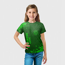 Футболка детская Leicester City - green gradient вертикально, цвет: 3D-принт — фото 2
