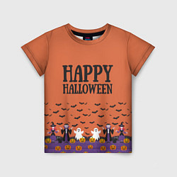 Футболка детская Happy Halloween pattern, цвет: 3D-принт