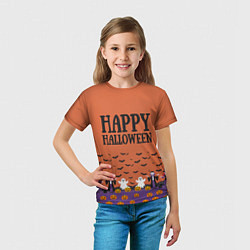 Футболка детская Happy Halloween pattern, цвет: 3D-принт — фото 2
