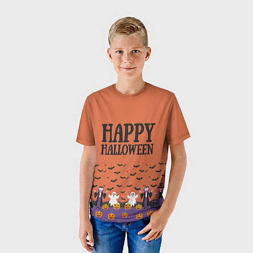 Детская футболка Happy Halloween pattern / 3D-принт – фото 3