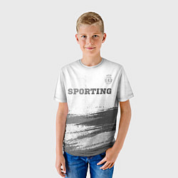 Футболка детская Sporting - white gradient посередине, цвет: 3D-принт — фото 2