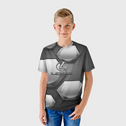 Футболка детская Lexus карбон стиль, цвет: 3D-принт — фото 2