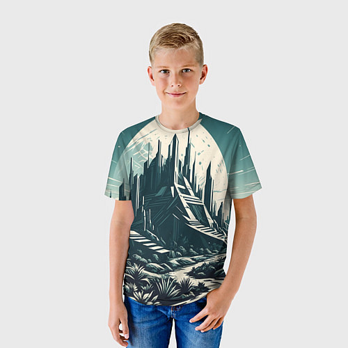 Детская футболка Фантастика город / 3D-принт – фото 3