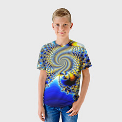 Футболка детская Фрактальный психоделики узор, цвет: 3D-принт — фото 2