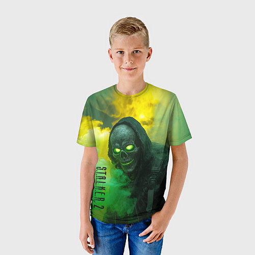 Детская футболка Stalker 2 скелет череп / 3D-принт – фото 3