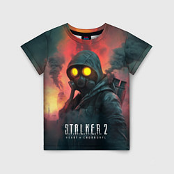 Футболка детская Stalker 2 радиоактивный дым, цвет: 3D-принт
