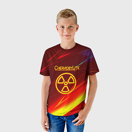 Детская футболка Чернобыль лайт стрипсы / 3D-принт – фото 3