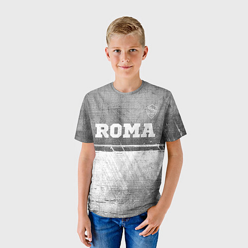 Детская футболка Roma - grey gradient посередине / 3D-принт – фото 3